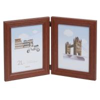 ナカバヤシ 木製 ツインフォトフレーム ブラウン フ-TWSW-301-BR | webby shop