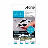 エーワン 手作りステッカー キレイにはがせるタイプ はがきサイズ ノーカット 29424 | webby shop