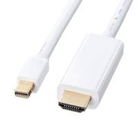 サンワサプライ ミニDisplayPort-HDMI変換ケーブル ホワイト 2m KC-MDPHDA20 | webby shop