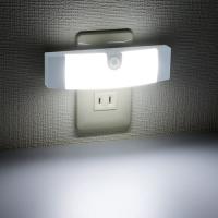 オーム電機 明暗・人感センサー式ナイトライト NIT-ALA6JF-WN | webby shop