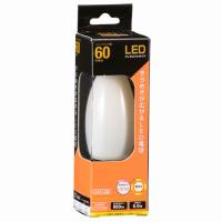オーム電機 LEDフィラメント電球 シャンデリア形 口金E26 60W相当 ホワイト 電球色 全方向 LDC6L W6 | webby shop