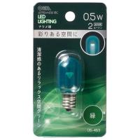 オーム電機 LEDナツメ球装飾用 T20/E12/0.5W/2lm クリア緑色 LDT1G-H-E12 13C | webby shop