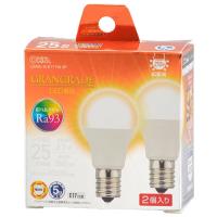 オーム電機 LED電球 小形E17 25形相当 電球色 2個入 LDA2L-G-E17 RA 2P | webby shop
