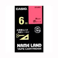 カシオ CASIO ネームランドテープ 6mm 赤 XR-6RD | webby shop