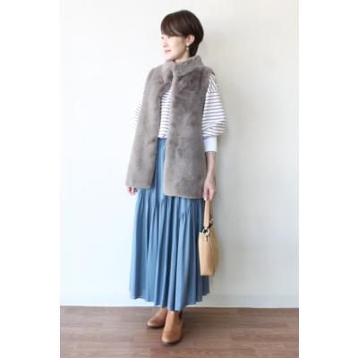 美品◇ MARIED'OR マリードール フード付き ファーベスト 黒 fit=scale-down,w=1200