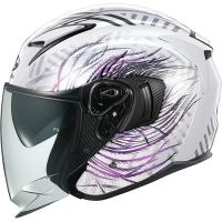 OGK KABUTO オージーケーカブト EXCEED2 PLUME［エクシード2 プルーム ホワイトパープル］ヘルメット サイズ：XS(54-55cm) ジェットヘルメット ヘルメット | ウェビック2号店