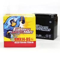 Battery Man Battery Man:バッテリーマン バッテリー BMX14-BS (YTX14-BS 互換) 【液入り充電済】 | ウェビック1号店