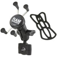 RAM MOUNTS ラムマウント Xグリップ＆バーマウントベースセット(ショートアーム) スマートフォンホルダー・スマートフォンマウント 電子機器類 | ウェビック1号店