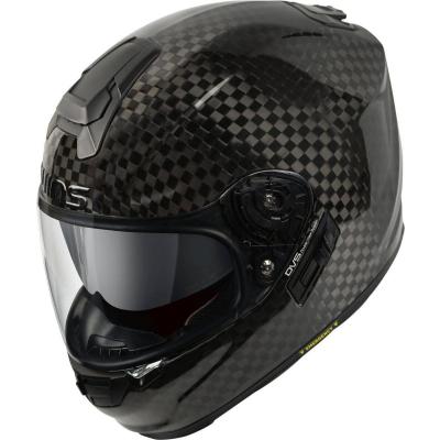 カーボンファイバー調 フルフェイスヘルメット　60 アクサー□レイジ カーボンファイバー ビッグチェック フルフェイス