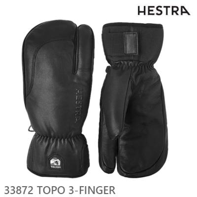 Hestra レザー スリーフィンガーグローブ 黒 23-24 HESTRA 3-Finger GTX Full Leather スノーボード グローブ