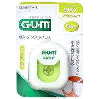 サンスター　ガム　GUM　デンタルフロス　ワックス　フラットタイプ　(50m) 