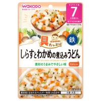 和光堂 具たっぷりグーグーキッチン しらすとわかめの煮込みうどん (80g) 7か月頃から ベビーフード 離乳食　※軽減税率対象商品 | ドラッグストアウェルネス