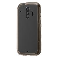 らくらくスマートフォン me F01L らくらくスマホ F42A カバー ケース 耐衝撃 衝撃に強い 保護 傷に強い シンプル 背面クリア 透明 軽い 薄い ハード ブラック | ケース&フィルムのWhiteBang