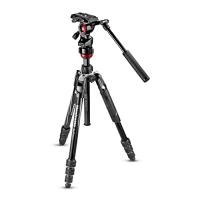 Manfrotto ビデオ三脚 Befreeアドバンス アルミ 4段 フルードビデオ雲台 ツイストロック式T三脚キット ブラック ミラーレス一眼 | White Wings2