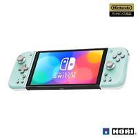 連射・連射ホールド機能搭載【任天堂ライセンス商品】グリップコントローラー Fit for Nintendo Switch MINT GREEN× | White Wings2