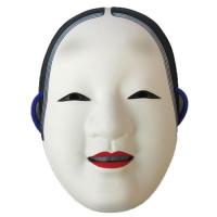 民芸品お面 小面 和柄 和風 マスク 仮面 仮装 変身 | ウィッグランド