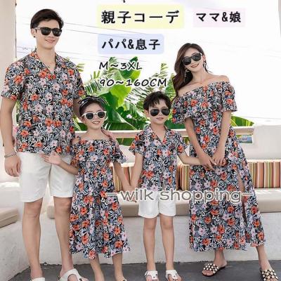 親子　お揃い　リンクコーデ　リゾート 楽天市場】ワンピース リンクコーデ 親子 子供 花柄 リゾート