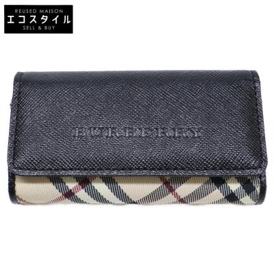 未使用品 バーバリー 3連キーケース シャドーホース ノバチェック ホースロゴ 新品未使用 BURBERRY シャドーホース4連キーケース ノバチェック
