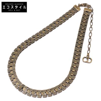 極美品　クリスチャンディオール チェーン ネックレス チョーカー ゴールド Christian Dior - 美品 クリスチャン ディオール チェーン