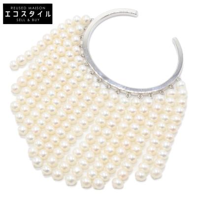 美品 Bijou de M ビジュードエム 925 Pearl curtain Bangle パール