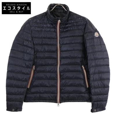 モンクレール　ネイビー ナイロンジャケット ストライプ付き 中古・古着通販】MONCLER (モンクレール) ナイロンジャケット