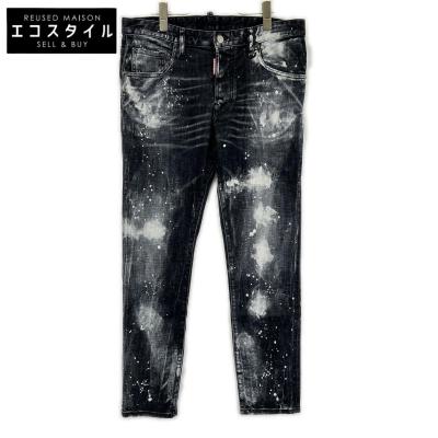 メンズ DSQUARED2 2021年製 スケーター 48 黒デニム