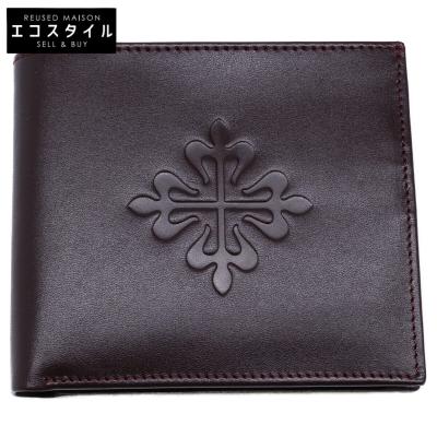 美品 PATEK PHILIPPE パテックフィリップ 9F076 レザー 二つ折り財布