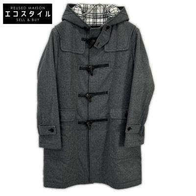 Burberry Black Label バーバリーブラックレーベル グレー BMC75-306-04 カシミヤウール フード付 ダッフルコート M BURBERRY BLACK LABEL（バーバリーブラックレーベル） グレー BMC75