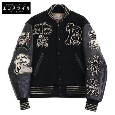 【美品】WHITESVILLE ホワイツビル スタジャン BLACK BONES 美品】WHITESVILLE ホワイツビル スタジャン BLACK BONES