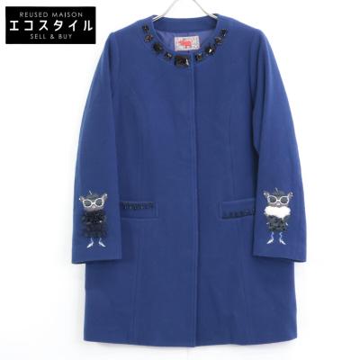 【美品】アルベロベロ　シャツ　パッチワーク　ぶたさん　ネイビー 美品】アルベロベロ シャツ パッチワーク ぶたさん ネイビー 美