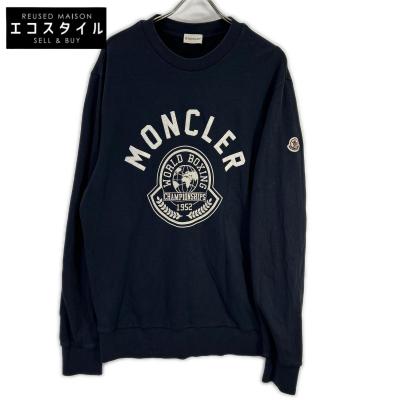 MONCLER スウェット トレーナー ロゴワッペン ネイビー L MONCLER メンズトレーナー｜トップス｜ファッション おすすめ人気商品