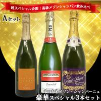 【あすつく】【送料無料】 ワインセット うきうき高級 辛口 有名 メゾン・シャンパーニュ 究極 飲み比べ 豪華スペシャル 3本 セット [Aセット] 1023