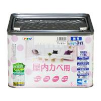 塗料 NEW水性インテリアカラー 屋内カベ用 5L アイボリー アサヒペン 水性塗料 ペンキ 水性 水性ペンキ 壁紙 ペンキ 壁紙の上から塗るペンキ 防カビ | ワイズライフYahoo!店