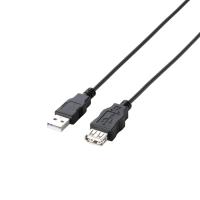 エレコム RoHS指令準拠&amp;環境配慮パッケージ エコUSB延長ケーブル USB2.0 Aオス-Aメスタイプ 1m ブラック U2C-JE10BK | ウィステリアル
