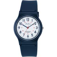 [シチズン Q&amp;Q] 腕時計 アナログ 防水 ウレタンベルト VS04-001 メンズ ホワイト × ネイビー | ウィステリアル