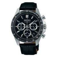 [セイコーウオッチ] 腕時計 セイコー セレクション クオーツクロノグラフ(横三ツ目) SBTR021 メンズ ブラック | ウィステリアル