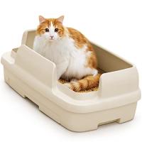 ニャンとも清潔トイレセット [約1か月分チップ・シート付]猫用トイレ本体のびのびリラックスライトベージュ | ウィステリアル