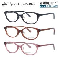 老眼鏡 グリッターバイセシルマクビー glitterbyCECILMcBEE リーディンググラス シニアグラス おしゃれ メガネ めがね GCF 7512 51 丸型 プレゼント | with Glasses by 眼鏡達人