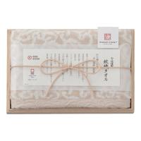 今治謹製 紋織タオル フェイスタオル（木箱入） ベージュ IM7710PI/BL/BE | 通信販売 ダブルネット ヤフー店