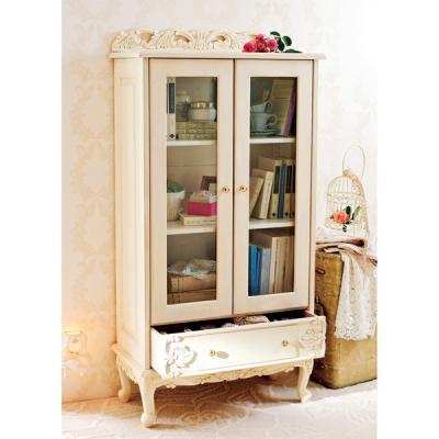 【新品】シャビーシック アンティーク風 キャビネット フランスのシャビーシックなアンティーク家具、美しいガラスの