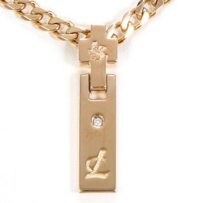 Leda SILMA ピンクゴールド&00.5カラット Leda Silma レダシルマ ダイヤモンドネックレス K10 Ge/K10 Petite