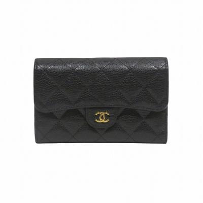 CHANEL 財布 三つ折り マトラッセキャビアスキンのおすすめ人気商品