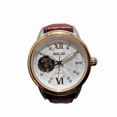 SEIKO ルキア 自動巻き オープンハート 4R38-01C0 レザーバンド Yahoo!オークション - セイコー SEIKO 4R38-01C0 ルキア