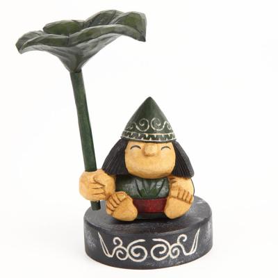 ■美品■コロポックル　木彫り■北海道名作木彫民芸品 爆買い！】 延寿コロポックル 北海道名作木彫り民芸品