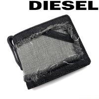 DIESEL ディーゼル 財布 ブランド 二つ折り ブラックデニム X08799-P4653-T8013 | WOODNET