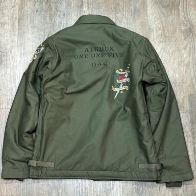 Alpha Industries a2デッキジャケット LARGE オリーブ a2デッキ