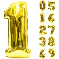 数字バルーン 1 約60cm ゴールド 誕生日 風船 記念日 結婚記念日 卒業式 新年 飾り アルミ きらきらぷんぷん丸 NRBN-001 | あんしんや