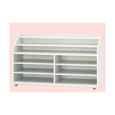 LILY　モンテッソーリ2段棚 教具棚2段（背板あり・キャスターなし） モンテッソーリ 木製棚