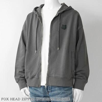 MAISON KITSUNE メンズパーカー（ジップ、ボタン：ジップアップ