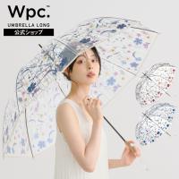 傘 雨傘 ビニール傘 ジャンプ傘 風に強い 長雨傘 長傘 刺繍風アンブレラ レディース 花柄 透明 刺繍 耐風 グラスファイバー Wpc.公式